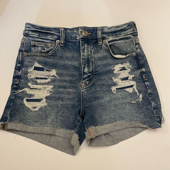 American Eagle Outfitters Women’s Next Level Stretch Distressed Cut Off Distress - Picture 1 of 4